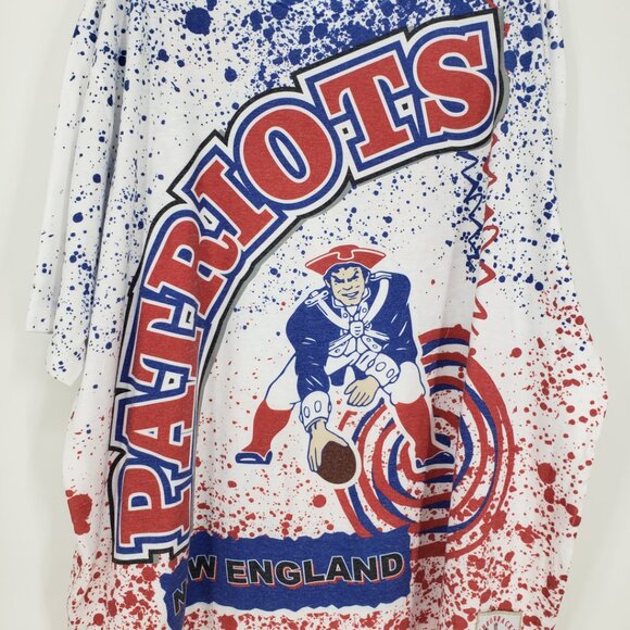 Mitchell & Ness Retro New England Patriots T Shirt 3XL NFL Team Burst Sublimated - Picture 8 of 9